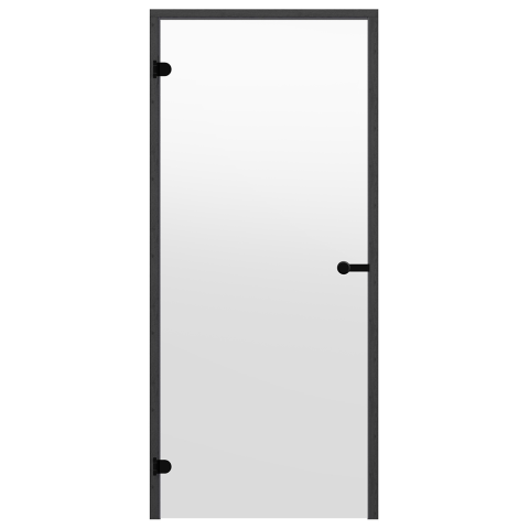 Дверь для сауны Harvia STG 8×19 Black Line коробка сосна, стекло прозрачное