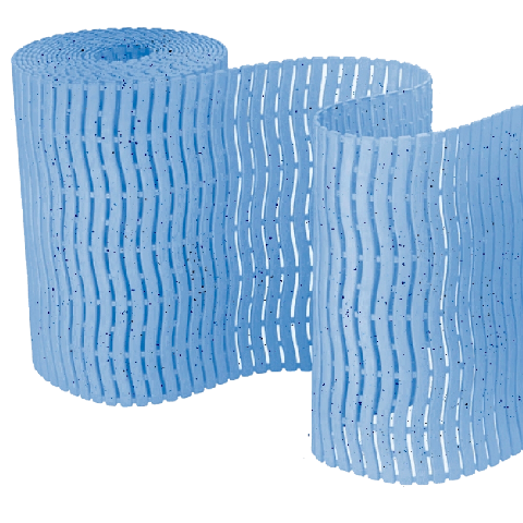 Коврик для саун и влажных помещений "Soft Step" PLAST-TURF, синий c точками