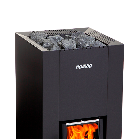 Печь-каменка дровяная для бани и сауны Harvia 16 Black