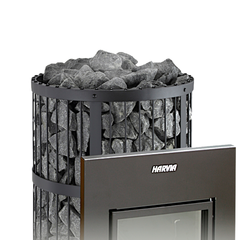 Печь-каменка дровяная для бани и сауны Harvia Legend 240 DUO Black